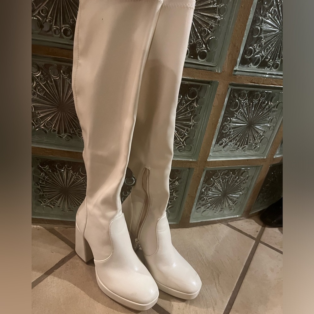 White Boots Worn ONCE